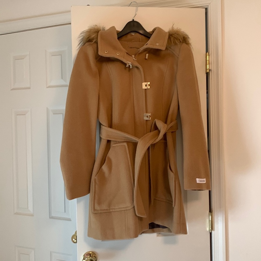 3/4 length Calvin Klein wool jacket.
